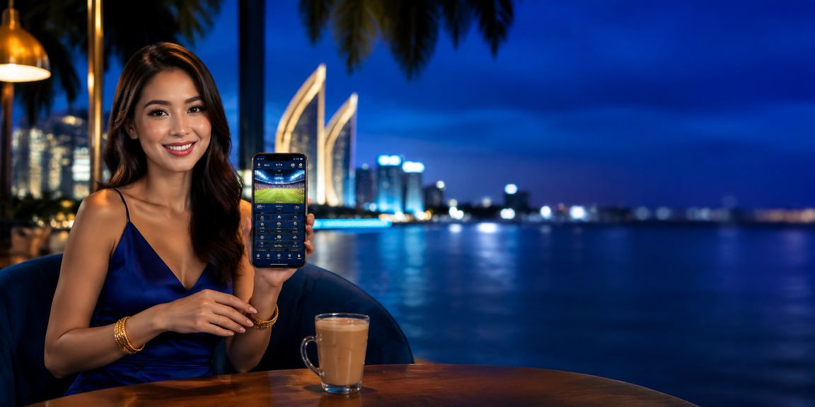 Pemain Seremban menggunakan telefon mudah alih untuk bermain slot kasino 81800 dengan antara muka responsif